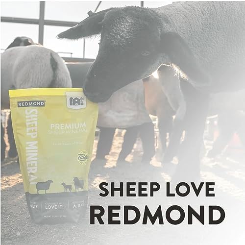 Redmond All Natural Sheep Mineral Supplement - Essential Trace Minerals for Overall Health and Growth Support - 5 lbs-Mewly Pet