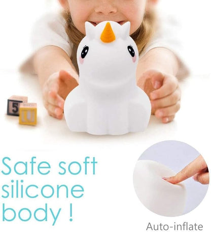 Night Light, Big Size Night Light for Kids, Bedside Multicolor Lamp for Children, Remote&Touch Control, Break Resistant, Adjustable Brightness & Color, Timing Function - Large Unicorn