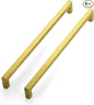 JOY DECOR 4 Pack Cabinet Handles, Gold Cabinet Pulls, 11-1/3 Inch Kitchen Closet Handles Square Drawer Pulls Stainless Steel Drawer Hardware, 288mm Hole Centers