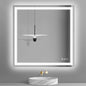 Wall-Mounted LED Square Bathroom Mirror, Makeup Mirror (36 inches x 36 inches,) 3 Color Dimming Bathroom Vanity Mirror with Lights Smart Mirror with Touch
