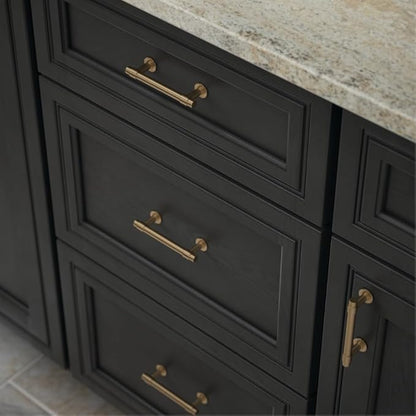 Franklin Brass - Francisco Champagne Bronze Gold Cabinet Handles 3 Inch (3") Hole Center Pulls | Easy Install, Durable Hardware for Kitchen Cabinet Door, Drawers, Dresser Pull, Furniture (10 Pack)