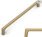 Amerdeco 10 Pack Champagne Bronze Cabinet Pulls 10 Inch(256MM) Hole Centers Kitchen Cabinet Handles Hardware Kitchen Handles for Cabinets Cupboard Handles Drawer Pulls ZH0041
