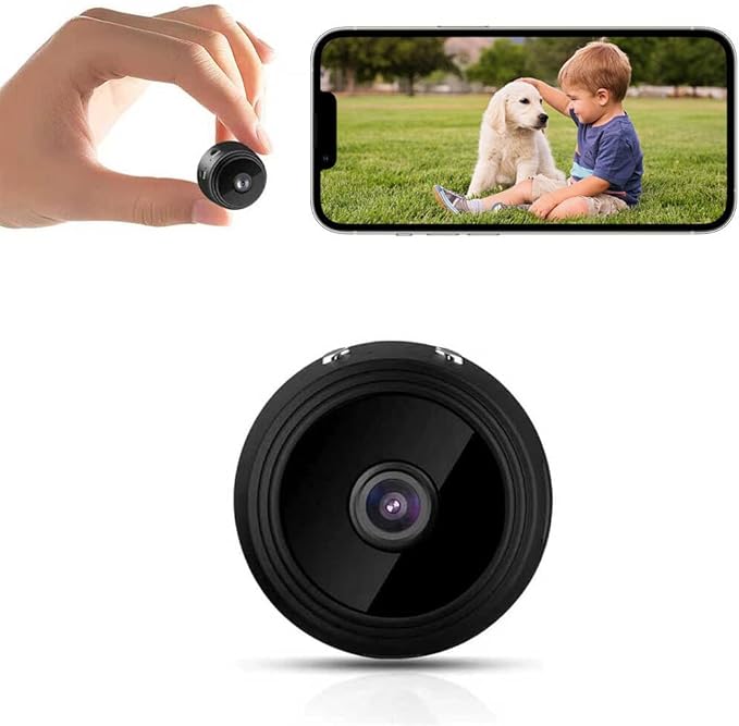 Hidden Cameras - Spy Cam - WiFi 1080P HD Camera with Motion Detection and Night Vision, Phone App Alerts for Indoor/Outdoor Wireless Surveillance, Baby,Car & Pet Monitoring Black (Exclude SD Card)-Mewly Pet