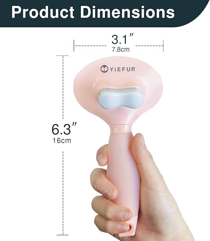 Cat Hair Brush, Soft Silicone Self Cleaning Brush for Short and Long Haired Cats, Pink Pet Grooming Comb, Cat Shedding Brushes-Mewly Pet