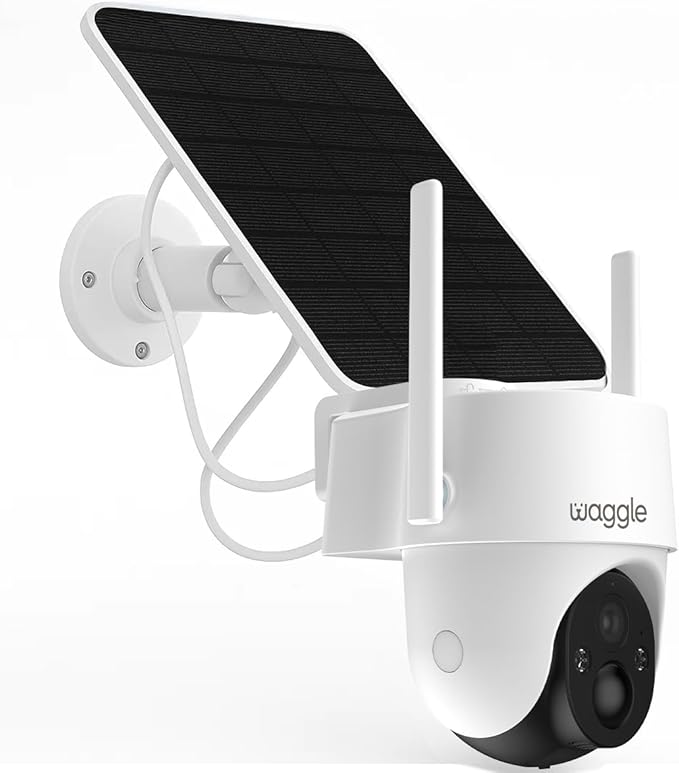 Waggle RV Pet Temperature Monitor + 4G Security Camera with Solar Powered Panel - Supports Multi-Carrier Network-Mewly Pet
