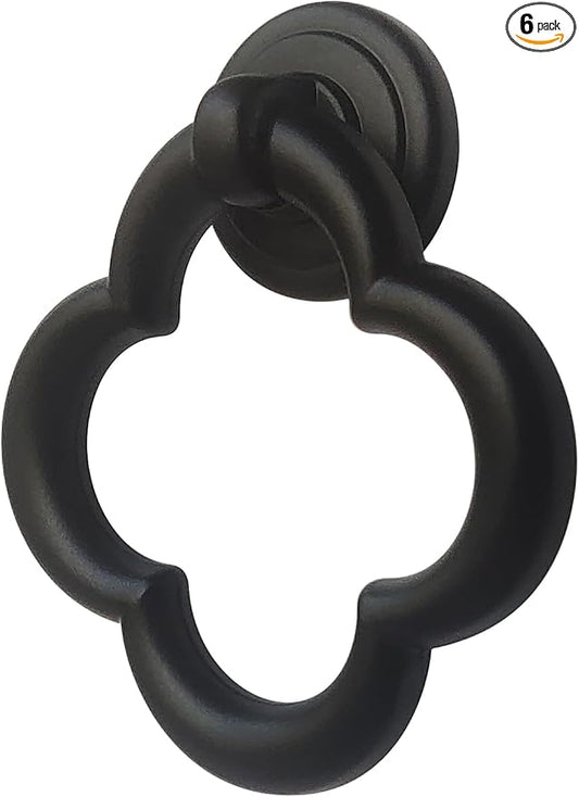 Cupboard Knobs Cabinet Knobs Drawer knobs, Zinc Alloy Black Knobs for Dresser, Cupboard Knobs for Kitchen, Bathroom (6 Pack)