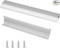 JOOJA 10 Pack Modern Style Finger Edge Pull Furniture DrawerHandles Hidden Cabinet Kitchen Drawer Handles Knobs, Silver 80mm