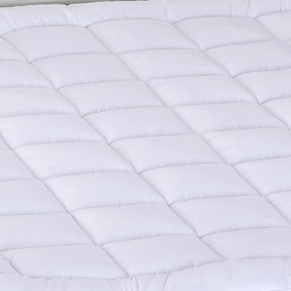 Royal Hotel Bedding Mattress Topper, Top-Split California King, 2 Inches Hypoallergenic Overfilled Down Alternative Anchor Bands Mattress Topper
