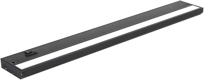 LED Under Cabinet Lighting Hardwired - 3CCT 24 Inch Black Finish - Undercabinet Lights for Kitchen - Linkable Undercounter Dimmable Plug in Light or Hard Wired - Under Counter Fixture Direct Wire