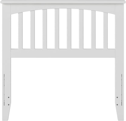 AFI, Mission Twin Solid Wood Headboard with Attachable Charger, White