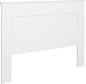 Prepac Stylish Flat Wood Panel Headboard for Queen Size Beds, Simplistic Wooden Queen Headboard 2.25" D x 64.5" W x 48" H, White, WHFQ-1301-1
