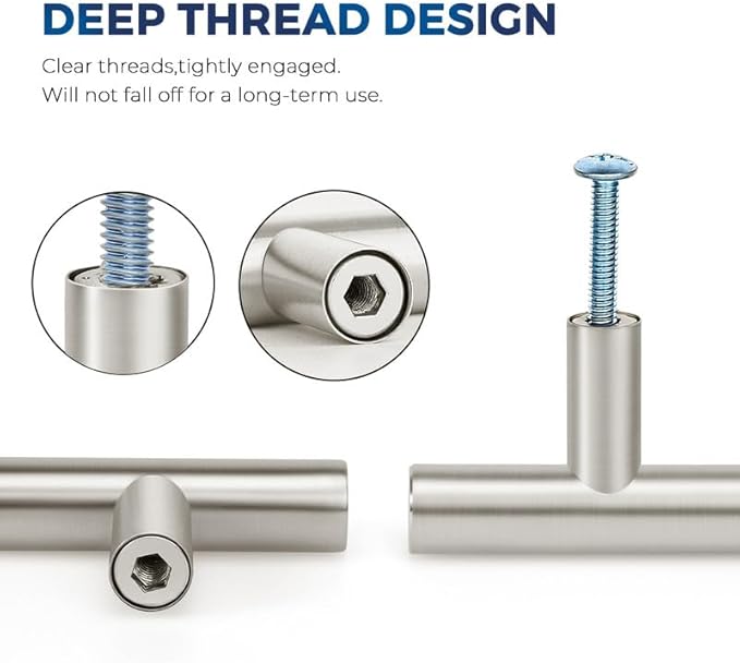 JOY DECOR 20 Pack Cabinet Knobs, Brushed Nickel Cabinet Handles, 2in Kitchen Cabient Knobs, Single Hole Drawer Knobs for Dresser Drawers