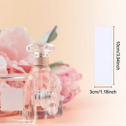 Landhoow 400 Pcs Perfume Essential Oils Tester White Test Strips Testing Perfume Paper Strips Testers Strips for Essential Oil Scent Fragrance Widened 3.94 x 1.18 Inches