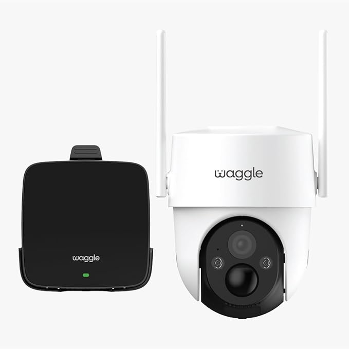 Waggle RV Pet Temperature Monitor + 4G Security Camera with Solar Powered Panel - Supports Multi-Carrier Network-Mewly Pet