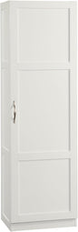 Sauder Miscellaneous Tall Storage Cabinet, Kitchen Pantry, Single Door with Adjustable Shelves, White Finish