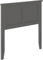 AFI, Madison Twin Solid Wood Panel Headboard with Attachable Charger, Grey