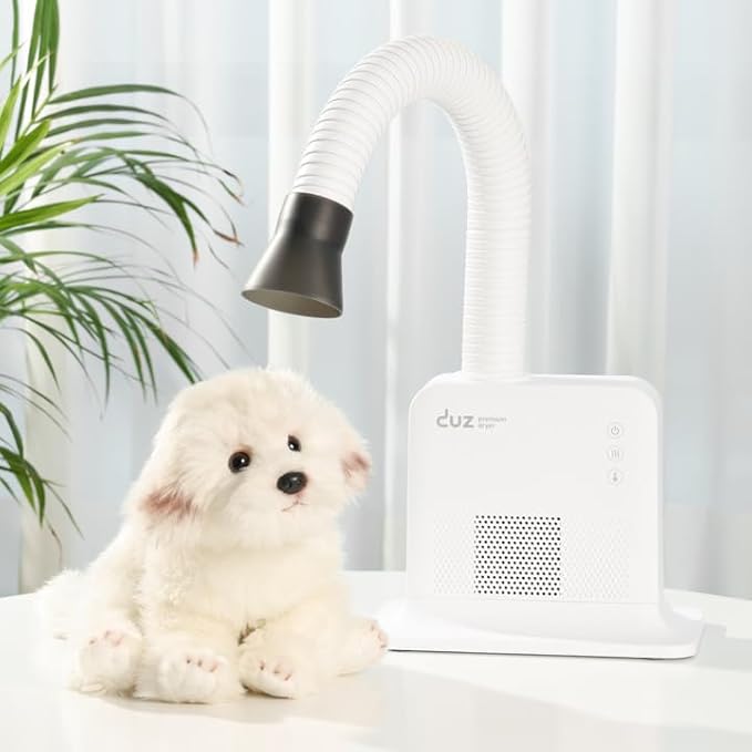 DUZ V2Pro Advanced & Energy-Efficient Pet Grooming Dryer: Powerful Airflow, Low Wattage, Hands-Free Operation, Quiet & Stress-Free Grooming Solution, Ideal for All Coats-Mewly Pet