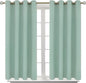 BGment Blackout Curtains - Grommet Thermal Insulated Room Darkening Bedroom and Living Room Curtains, Set of 2 Panels (52 x 54 Inch, Frosty Green)