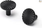 5 Pack Black Cabinet Knobs Matte Black Flat Drawer Pulls Kitchen Cupboard Bathroom Dresser Cabinet Hardware Handles Zinc Alloy