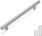 homdiy Brushed Nickel Cabinet Pulls Cabinet Handles, 6-1/4in(160mm) Center to Center Dresser Drawer Handles Silver Drawer Pulls for Kitchen, Bedroom, Bathroom, Wardrobe Hardware