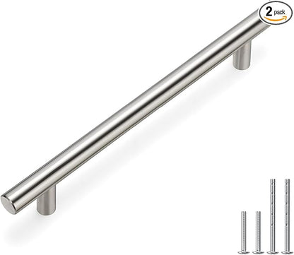 homdiy Brushed Nickel Cabinet Pulls Drawer Handles, 6-1/4in(160mm) Hole Center Dresser Drawer Handles Silver Drawer Pulls for Kitchen, Bedroom, Bathroom, Livingroom