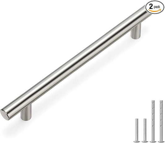 homdiy Brushed Nickel Cabinet Pulls Drawer Handles, 6-1/4in(160mm) Hole Center Dresser Drawer Handles Silver Drawer Pulls for Kitchen, Bedroom, Bathroom, Livingroom