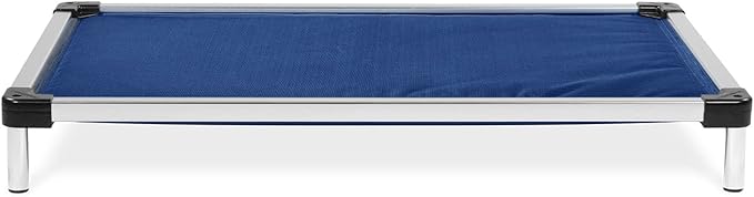 K9 Ballistics Chew Proof Armored Padded Dog Crate Bed, Virtually Indestructible, Legs Included (Blue Quartz, Large (41" L x 27" W x 5" H))-Mewly Pet