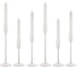 Candle Holder, Glass Taper Candle Tall Candlestick Holder, 3 Different Heights, for Table Centerpiece, Wedding, Party, Clear, 6pcs