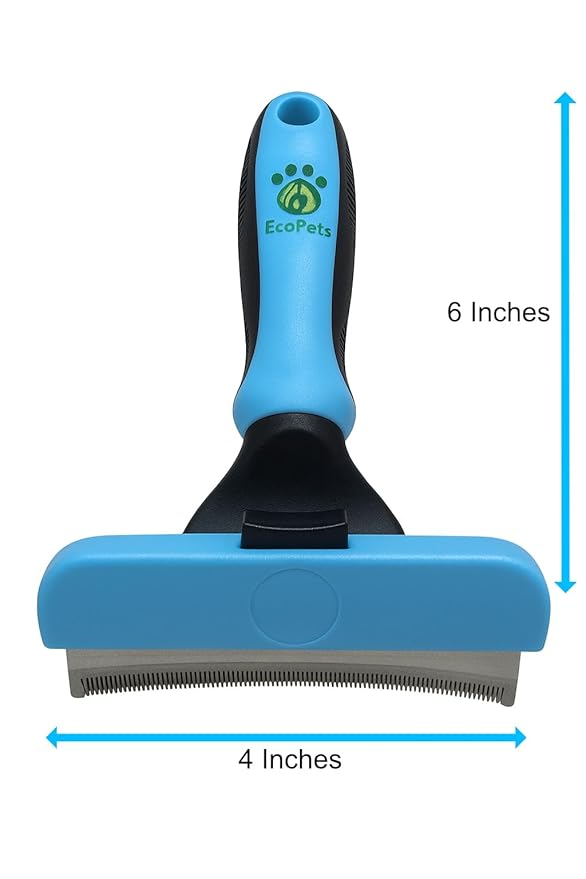 Large Pet Grooming Brush - Deshedding Dematting Tool, Undercoat Deshedding for Dogs & Cats, Extra-Wide and Curved Grooming Brush & Deshedder Comb for Long Hair, Reduces Shedding-Mewly Pet