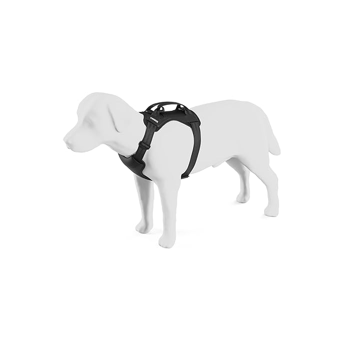 Thule Cappy Dog Harness M - Crash-Tested for Safety - Seatbelt passthrough - Adjustable & Easy to Clean - Padded Breathable mesh Panels - Leash Loop - Step-in Design-Mewly Pet