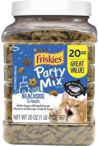 Purina Party Mix Crunch Beachside Cat Treats (1.25 Pound (Pack of 1), Beachside Crunch)-Mewly Pet