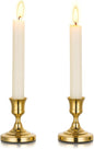 Gold Taper Candle Holders Vintage: Small Candlestick Holders Metal Candle Sticks Holder Decor Antique Decoration for Dinning Table Mantel Wedding Centerpieces Christmas Party Set of 2