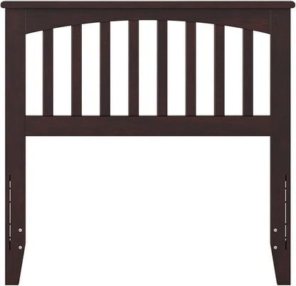 AFI, Mission Twin Solid Wood Headboard with Attachable Charger, Espresso
