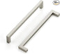 Ravinte 10 Pack Solid Kitchen Cabinet Handles Brushed Nickel Cabinet Pulls Slim Drawer Pulls with 6-1/4 Inch Hole Center Square Bar Kitchen Cabinet Hardware