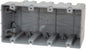 Southwire MSB4G Four Gang Device Box with Depth Adjustable; Heavy Duty 42lb ; Gray