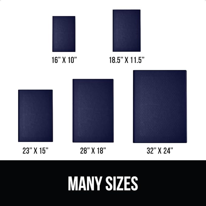 GORILLA GRIP 100% Waterproof Raised Edge BPA Free Silicone Pet Feeding Mat, Dog Cat Food Mats Contain Spills Protects Floors, Placemats for Cats and Dogs Water Bowl, Pets Accessories 28x18 Navy-Mewly Pet