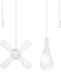 Ceiling Fan Pull Chains (2 Pieces), White, 13.6 Inches Extension, Fit All Standard Ceiling Fans and Light Fixtures Copper, Versatile Use, Modern Design