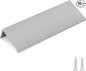 goldenwarm 10 Pack Brushed Nickel Finger Edge Pulls Drawer Finger Pulls Kitchen Hardware Handles Bedroom Dresser Drawers, 3-3/4in Hole Centers