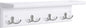 SONGMICS Entryway Hanging Coat Rack, Wall-Mounted Wooden Shelf, with 4 Double Hooks, Wall Floating Shelf, White ULHR42WT