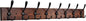 IBosins Wall Mounted Coat Rack, 31-2/5'' Long, Entryway Hanging Rack, Metal Wood Coat Hooks Rack with 8 Black Rustic Tri-Hooks Rail for Coat, Bag, Towel, Key, Hat, Umbrella