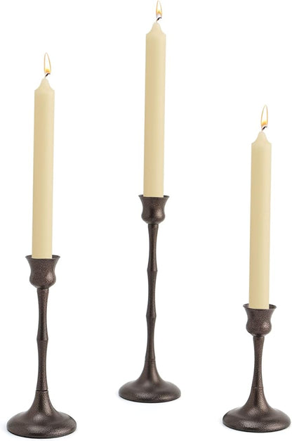 Candle Stick Candle Holder Set of 3 Metal Candlestick Holders Candle Stand Taper Candle Holders for Table Centerpiece Fireplace Mantle Decor, Ideal Gift for Wedding Thanksgiving Christmas Housewarming