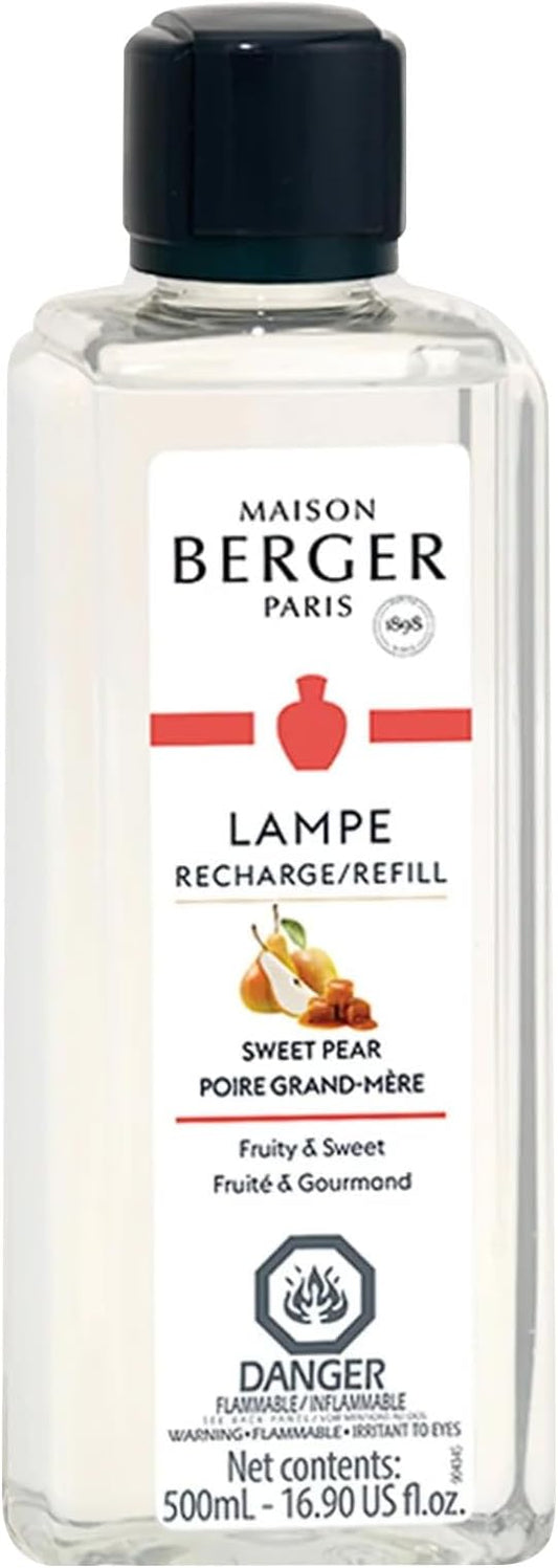 Sweet Pear | Lampe Berger Fragrance Refill by Maison Berger | for Home Fragrance Oil Diffuser | Purifying and perfuming Your Home | 16.9 Fluid Ounces - 500 milliliters | Made in France