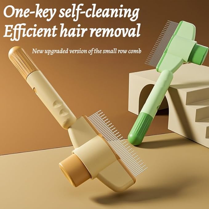 2 Pcs Brush for Cats, brush Cat Comb, Avatore brushs-Removes Fur & Relieves Pain, Upgrade Dog and Cat Hair Removal with Release Button, Multi-function Grooming Brushs for Short&Long Cats-Mewly Pet