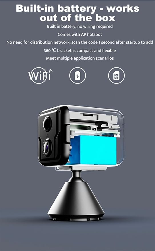 Cameras for Home Security-Indoor MiNi 1080P HD,Security Camera Wireless for Baby/Nanny/Pet/Dog/Cat, Infrared Night Vision,Magnetic Base Bracket,Cloud & SD Card Storage, (2.4 /5GHzWiFi)-Silver-Mewly Pet