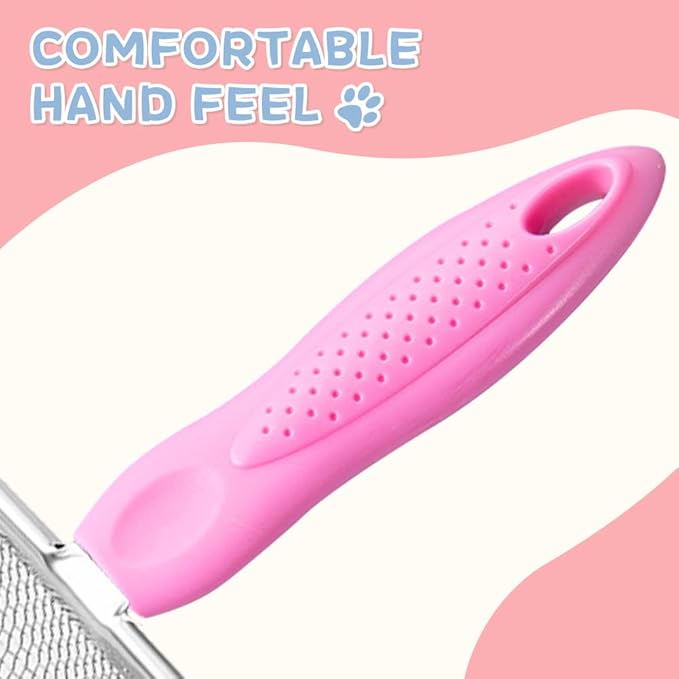 Cat Litter Scoop,Sturdy Litter Cleaner Corner Shovel,2Pcs Stainless Steel Mesh Litter Shovel,Easy to Clean Reptile Terrarium Sand Waste,Beach Shovel(2 Pcs Pink)-Mewly Pet