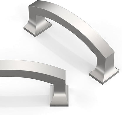 10 Pack Brushed Satin Nickel Cabinet Pulls 3 Inch(76mm) Kitchen Cabinet Handles Solid Zinc Alloy Cabinet Hardware Drawer Pulls