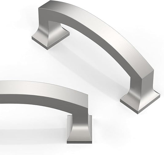 10 Pack Brushed Satin Nickel Cabinet Pulls 3 Inch(76mm) Kitchen Cabinet Handles Solid Zinc Alloy Cabinet Hardware Drawer Pulls