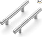 JOY DECOR 2 Pack 5 Inch Cabinet Pulls Kitchen Cabinet Handles with 3 Inch Hole Center Brushed Nickel Cabinet Hardware Stainless Steel Kitchen Drawer Pulls for Cabinets Cupboard, 76mm Hole Centers