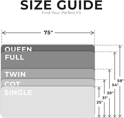 Cozzzi Trifold Mattress for Floor and Traveling with Removable Cover - Lightweight and Portable Mattress for Adults & Kids - Compact and Easy to Storage (75in x 31in x 4in)