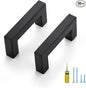 Ravinte 10 Pack Square Cabinet Pulls 2-1/2 Inch Black Kitchen Cabinet Handles Matte Black Kitchen Hardware for Cabinet Black Drawer Pulls Drawer Handles Come with Screwdriver